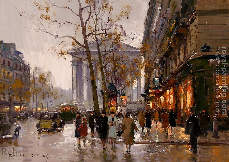 Edouard Cortes : Madeleine and Rue Royale, Paris
